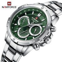 นาฬิกาผู้ชาย NAVIFORCE ใหม่ชายแบรนด์หรูนาฬิกาข้อมือผู้ชายสแตนเลสกีฬานาฬิกากันน้ำ Pagani ออกแบบนาฬิกา