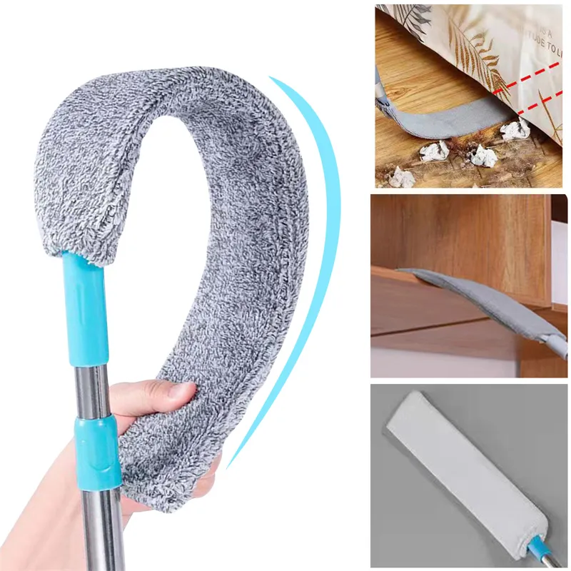 Extendable Gap Cleaning Brush, Dust Brush with Extra Long Handle,  Adjustable Mop Sweep Cleaning Duster for Bed High Ceilings Furniture Bottom