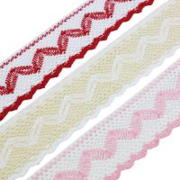 ；‘。、’ (5Meter/Roll) 60Mm Colorful Cotton Embroidered Lace Net Rions Fabric Trim DIY Sewing Handmade Craft Materials Rion