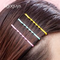 【CW】 10PCS Gradient Color Hair Bobby Pin Waved Hairpins Metal Thread Curly Barrettes Ladies Wavy Styling Tools