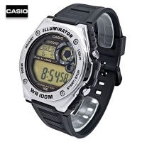 Velashop นาฬิกาข้อมือผู้ชายคาสิโอ CASIO Analog-Digital สายเรซิน รุ่น MWD-100H-9AVDF (สีดำ), MWD-100H-9A, MWD-100H