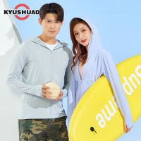 KYUSHUAD UPF50 + ชุดกันแดดสำหรับผู้ชาย,ชุดชั้นในผ้าไหมระบายอากาศใหม่ป้องกันรังสีอัลตราไวโอเลตสำหรับตกปลาป้องกันแสงแดด