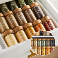 【YF】☒♨  144 Printed Spice Jars Labels and Pantry Stickers Chalkboard Round Spices