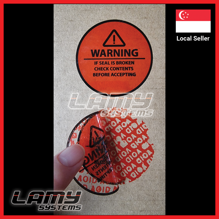 Security Seal Sticker Labels "Warning If Seal is Broken Check Contents