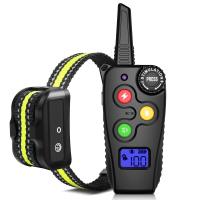 ZZOOI Training Collar for Dogs with Remote 2800 Feet Rechargeable LCD Screen Anti Bark Stop Waterproof Shock Beep &amp; Vibration Models