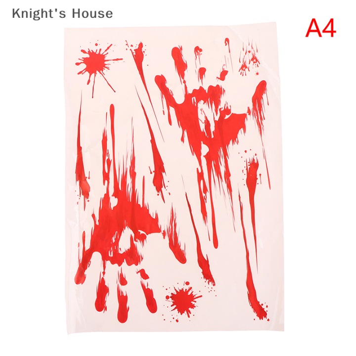 knights-house-สติกเกอร์เลือดฮาโลวีนรูปลอกติดผนังฮาโลวีนสร้างฉากสยองขวัญรอยเลือดติดหน้าต่างพื้นสำหรับในร่มกลางแจ้ง