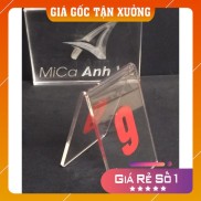 Giá Gốc Tận Xưởng Bộ 10 thẻ số bàn mica trong suốt