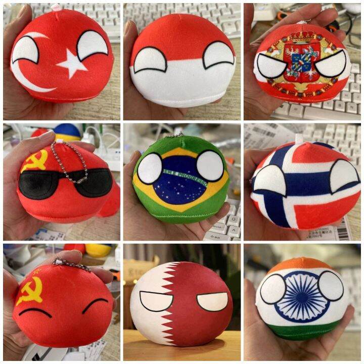 39 Styles 10cm Country Flag Ball Plush Toy Polandball Plushie ...