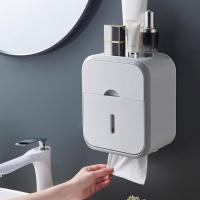 Phone Holder 2 Colors Dust-proof Wall Mounted Tissue Box Bathroom Rack Toilet Paper Organizer Home Supplies Toilet Roll Holders