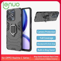 LENUO เคส เคสโทรศัพท์ OPPO Realme C12 C15 C17 C20 C11 2021 C21 C21-Y C25-Y C35 C31 C30 C33 C53 C55 Case Slim Heavy Duty Hardcase Camera Protection Back Cover with Ring Stand