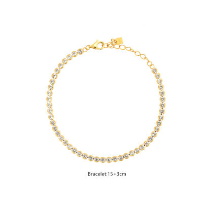 ANDYWEN New 925 Sterling Silver Gold Zircon Charm Chain Bracelet Women Crystal White CZ Soft Luxury Jewelry 2021 Choker Wedding