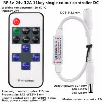 12a หรี่ตัวควบคุมไฟ Led คุณภาพดีไฟกระแสตรง12โวลต์ไร้สายรีโมทคอนโทรล Rf ไฟแถบสีเดียว3528 5050แถบไฟ Led