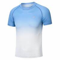 Boys UPF 50 Sun Protection Gradient T-shirt Youth Swimming Shirt Rashguard T Shirt Quickly Dry Short Sleeve Shirts for Kids