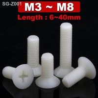 50Pcs M4 M5 Flat Screwcountersunk Bolt Plastic Machine Screw Insulated Screw