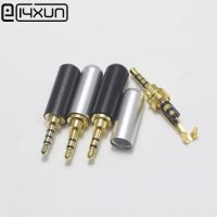 EClyxun 1pcs Copper 2.5mm 3/4Pole Male with Clip Repair Headphone Audio Jack Plug Metal Audio Soldering for 4mm cable DIY