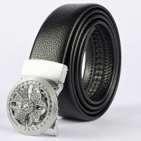 Round Automatic Buckle Mens Belt Business Casual Mens Belt 2022 New Trend High Quality Versatile Diamond Automatic Buckle Belt