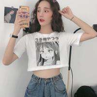 Urusei Yatsura เสื้อครอปแบบกอธิคนางฟ้ากรันจ์แบบกอธิคนางฟ้าเสื้อยืด MODE Korea น่ารัก