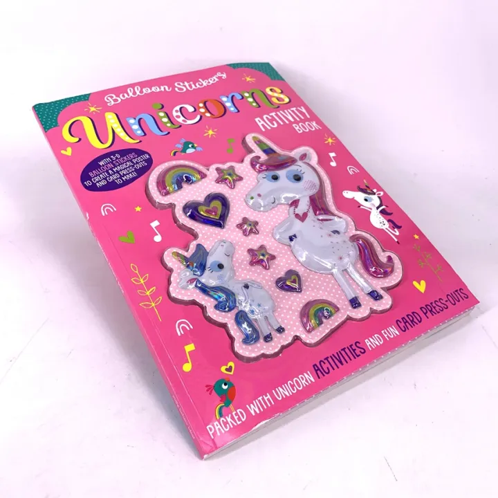 Unicorns activity book (balloon stickers) Unicorn stickers Manual English Lazada PH
