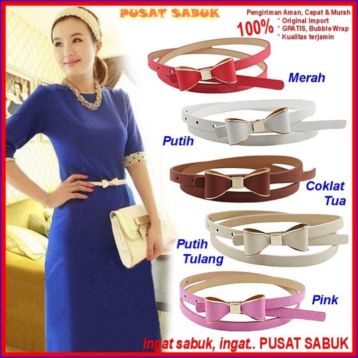 Gesper Belt Tali Sabuk Ikat Pinggang Kecil Wanita Cewek Women Pita Fashion Gasper Kekinian Korea