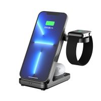 ZZOOI For iPhone 13 Wireless Charger Stand 3 in 1 Qi Fast Charging Station Dock For iPhone 13 12 11 Pro Max Apple iWatch 7 6 5 Airpods