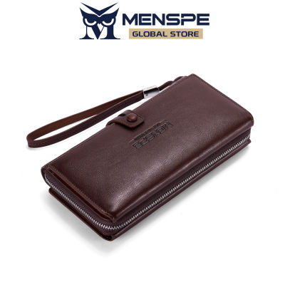 TOP☆MENSPE Mens Hand-held Wallet PU Long Wallet Multi-Functional Wallet Large Capacity Purse Multi-Card Position ID Credit Cards Holders Coin Pouch PU Leather Coin Bag Business Wallets