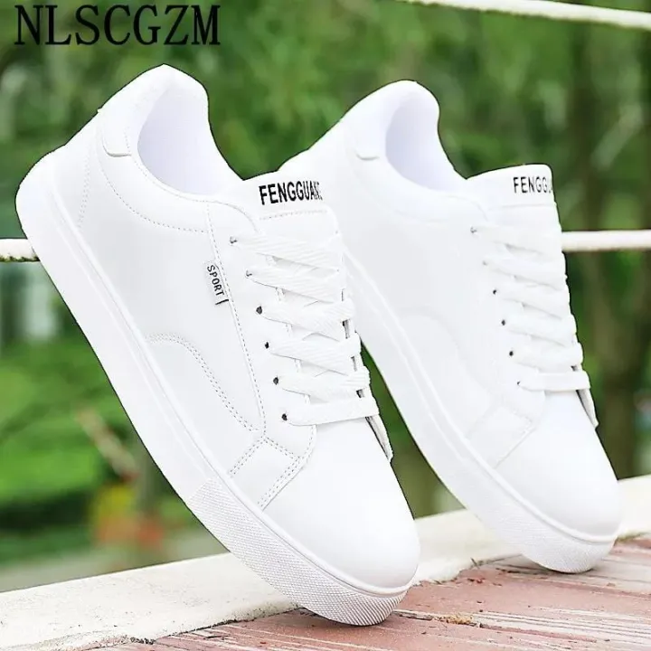 Sepatu Putih Pria Keren Style Sneakers Distro Sepatu Putih Pria Polos Korean Style Sepatu Cowok