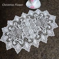 【CW】❅  Luxury oval Embroidery place mat flower pad coffee placemat cup tea coaster dining dish doily kitchen