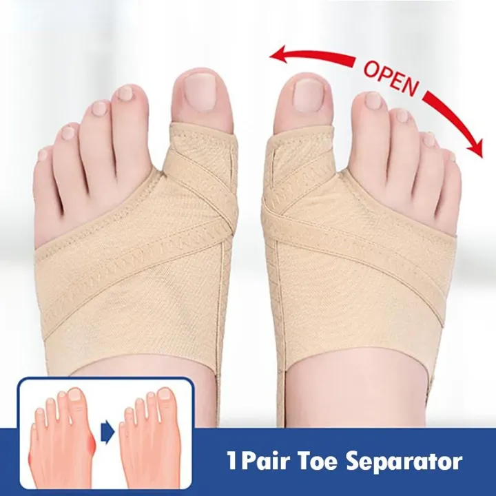 1pair Big Toe Separator Hallux Valgus Bunion Corrector Orthotics Feet