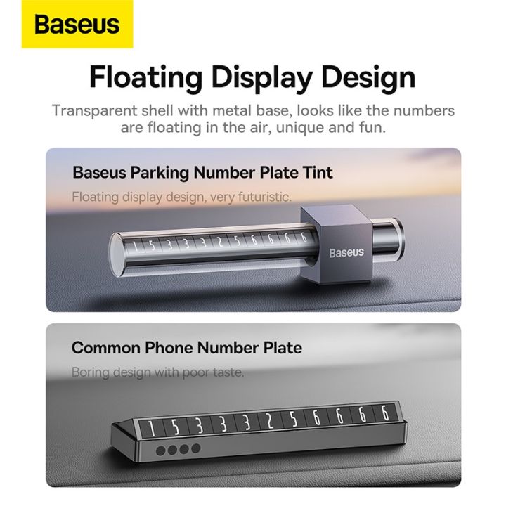 baseus-หมายเลขโทรศัพท์ในรถยนต์-บัตรจอดรถชั่วคราว-ป้ายหมายเลขโทรศัพท์-แบบลอย-สําหรับที่จอดรถชั่วคราว-สติกเกอร์ตัวเลขแม่เหล็ก