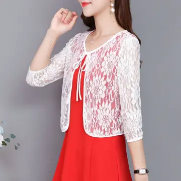 White lace hot sale bolero cardigan