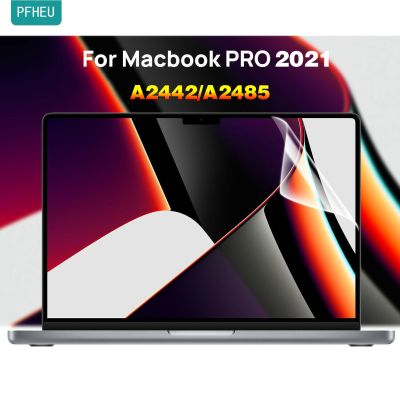 [ใหม่] เหมาะสำหรับแล็ปท็อป2021ใหม่ Macbook Air 13 M2 A2681 Pro 14 16 A2485 A2442 HD ฟิล์มนุ่มแล็ปท็อปฟิล์มป้องกันหน้าจอสอง