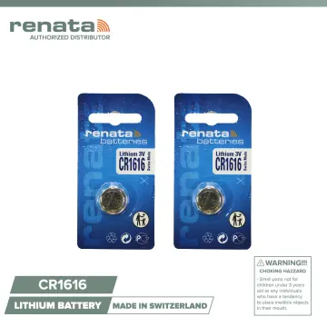 Renata CR1616 3V Lithium Button Cells Battery - Blister Retail