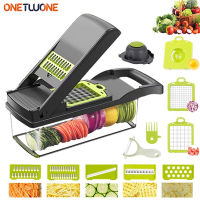 สับผักพิณเครื่องตัดกับภาชนะขนาดใหญ่ Spiralizer เครื่องตัดผัก Dicer มันฝรั่งแครอทขูดอุปกรณ์ครัว