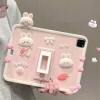 Cartoon Rabbit Tablet Stand Funda Case For Apple ipad10.9 12.9 9.7 Pro11 10.2 10.5 10.9 Mini6 123Air45 Silicone Protective Shell