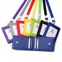 【CW】Business Card Holder With Neck Strap Lanyard Badge Holder Staff Identification Card Bus ID Holders Credit Band Card Holder
