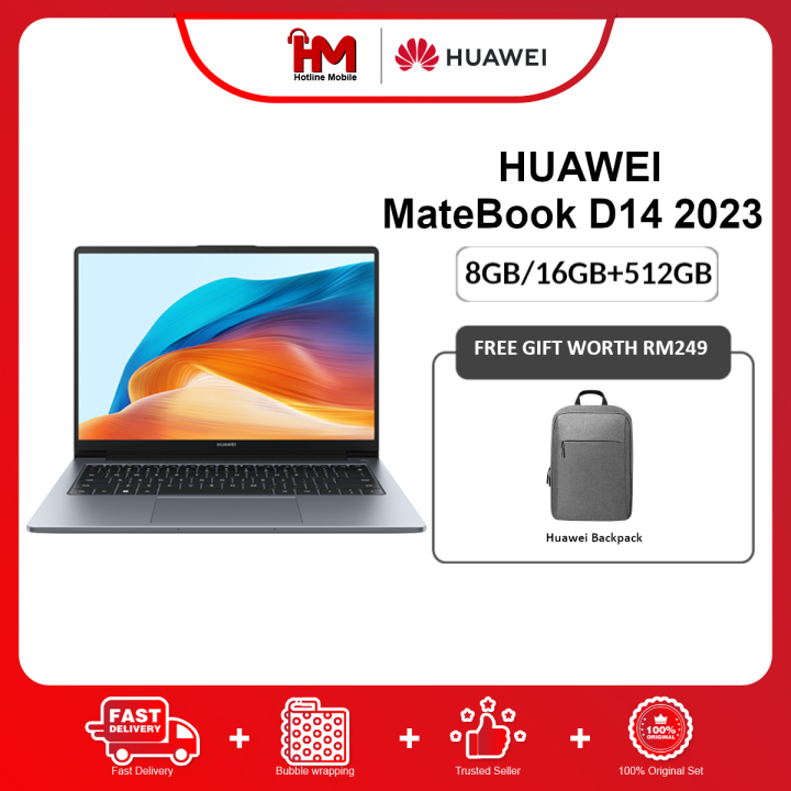 Huawei Matebook D14 2023 12th i5 (8GB RAM+512GB SSD) / (16GB RAM+512GB ...