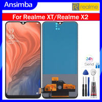 Ansimba TFT 6.4นิ้วจอ LCD สำหรับ Realme XT/Realme ชุดดิจิไทเซอร์หน้าจอสัมผัสจอแอลซีดี X2สำหรับ Realme XT X2 RMX1921 RMX1992หน้าจอสำรอง RMX1991 RMX1993