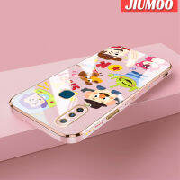 JIUMOO เคสสำหรับ Vivo Y17 Y15 Y12 Y11 Y02s Y35 Y12i 5กรัม Y56 5กรัมใหม่กรอบสี่เหลี่ยมจัตุรัสใหม่พื้นผิวเคสนิ่มซิลิกาเจลกันกระแทกเคสมือถือรวมเลนส์กล้องถ่ายรูปฝาครอบป้องกัน