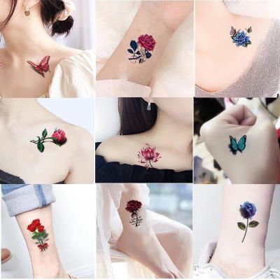 3D tattoo stickers womens waterproof and lasting cover juice color fun scars 2022 new chest stickers private 50