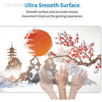 Japanese Style Sakura Sun Cherry Blossom Mountain Mouse Pad Gamer XL Mousepad XXL Mat Carpet Laptop Desktop