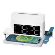 1 Piece Qi Fast Wireless Charger Stand 15W 4In1 for IPhone 13 12 11 XR LED