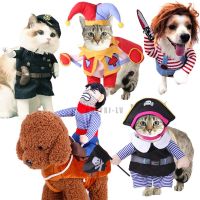 Dog fancy dress Horseback Riding Cosplay Costume Funny Dog Suit Soft Breathable Clothes Dogs Accessories Clothing Shoes Accessories Costumes