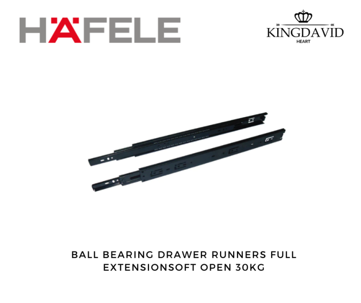 Hafele Ball Bearing Drawer Runners Full extension, Soft close 30 kg
