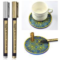 【CW】Metal Pen DIY Waterproof Permanent Paint Marker Pens Gold Silver Stamp Coloring Craftwork Resin Mold Pen Art Painting Student