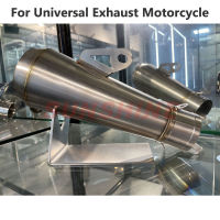 Universal Exhaust Motorcycle Tip Motorcross Muffler Escape Moto Racing Pitbike Stainless Steel Pipe For ER6N MT07 MSX125 MT03 R6 Haberdashery