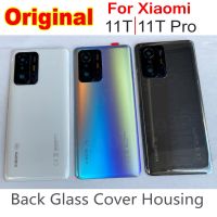 Original NEW Back Glass Cover For Xiaomi 11T Pro 5G Battery Housing Door Rear Case Mi11T Mobile Lid Camera Lens Replacement