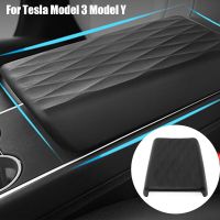 Car Central Console Armrest Cover TPE Scratchproof Wear-Resistant Armrest Box Modification Decor Cover For Tesla Model 3 Model Y