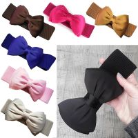 (ETX)Women Big Bow Waistband Elastic Wide Stretch Waist Belt New Designer Belts Straps for Girls Clothes Accessories