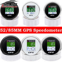 AD ใหม่52มม.85มม. หน้าจอ TFT Speed Gauge Digital GPS Speedometer Mph Knot Kmh เสาอากาศ GPS สำหรับรถจักรยานยนต์ Marine เรือรถ12V 24V