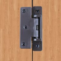 【CW】 4pcs Plastic spring Hinge bisagra hidden Flat loaded hinge for wardrobe Cupboard cabinet door joint connector furniture Hardware